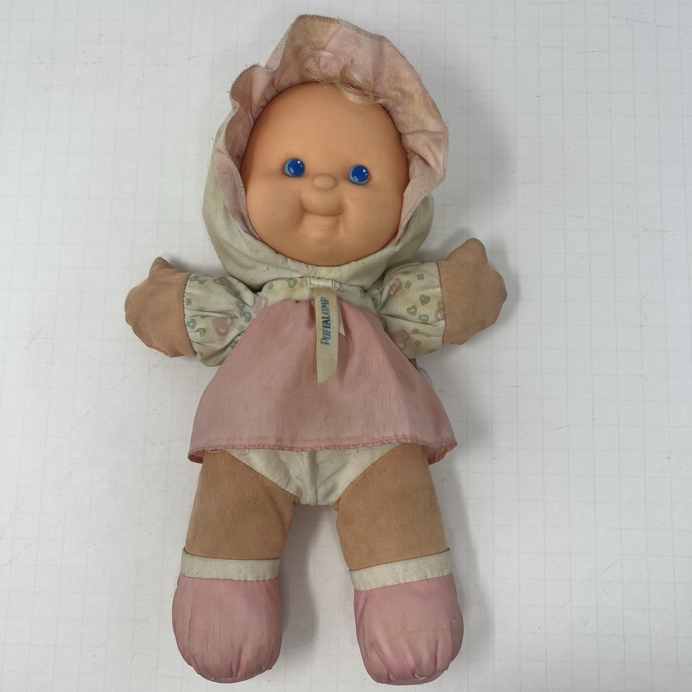 Fisher Price Puffalump Baby Rattle Doll 11" 1994 Vintage Soft Stuffed Plush Toy